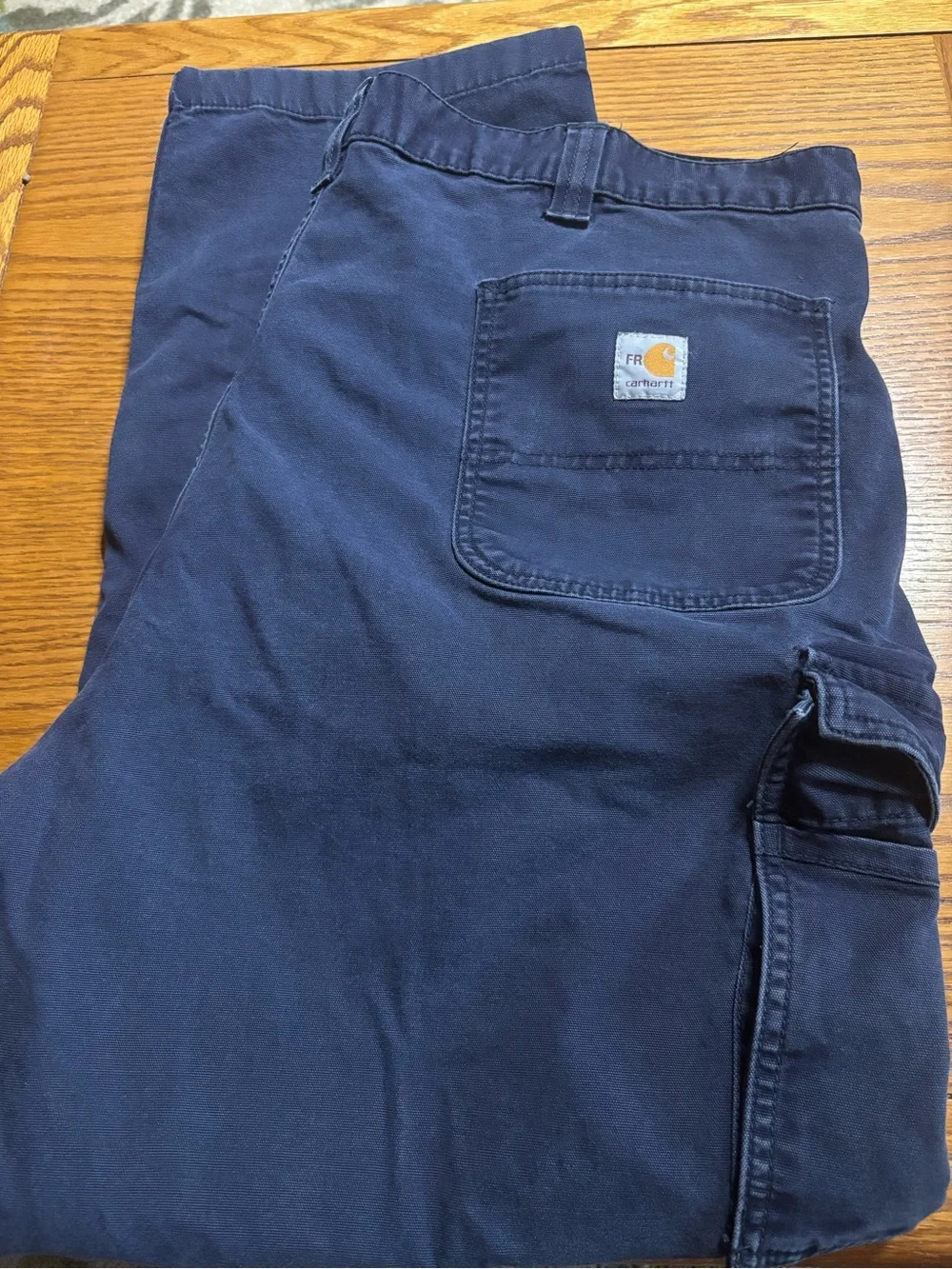 Carhartt Black Relaxed-Fit Work Pants with Logo Waistband